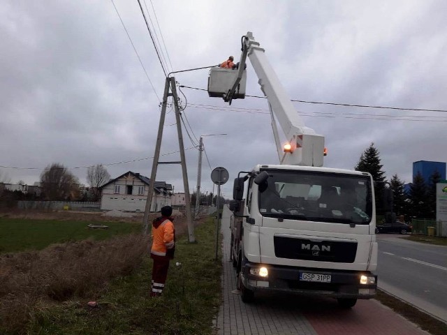 W Wąbrzeźnie trwa wymiana lamp sodowych na ledowe