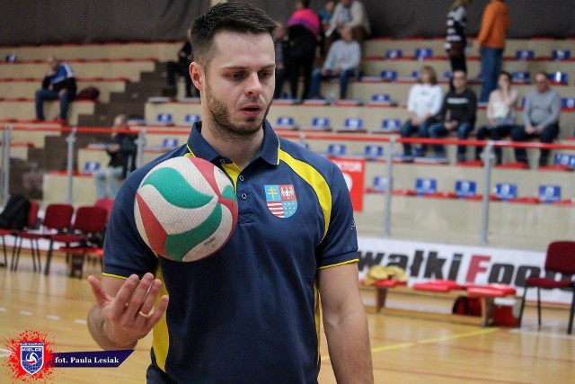 Mateusz Grabda, trener Buskowianki Kielce.