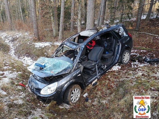 Wypadek na trasie Złocieniec - Siecino