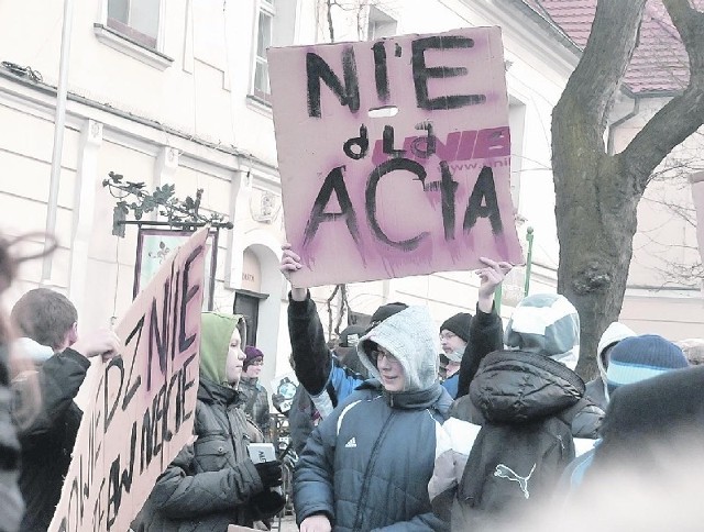 W czwartek przeciwko ACTA protestowano także w Zielonej Górze
