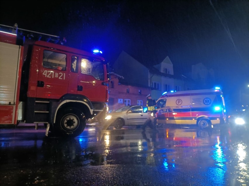 Wypadek na przejściu dla pieszych w centrum Człuchowa