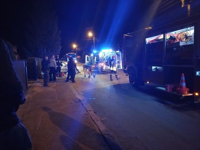Strażacy z OSP Łapy zostali wysłani do groźnie wyglądającego wypadku na ul. Płonkowskiej w Łapach.