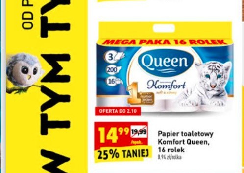 W Biedronce przeceniono również papier toaletowy Queen. 16...