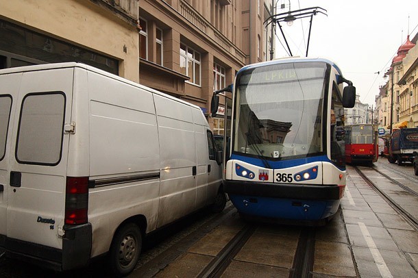 Korek tramwajowy na Gdańskiej