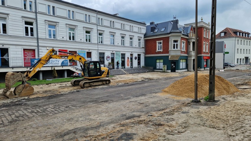 Ulica Marka Prawego w Strzelcach Opolskich w trakcie...