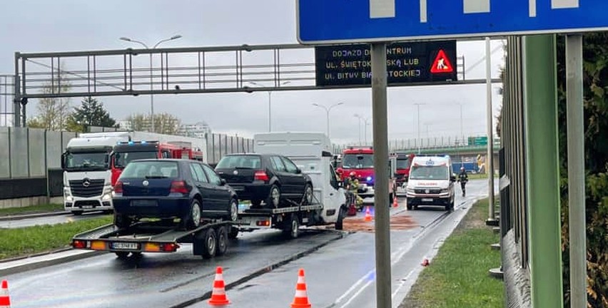 Wypadek przed rondem Putry w Białymstoku. 5-letnie dziecko...