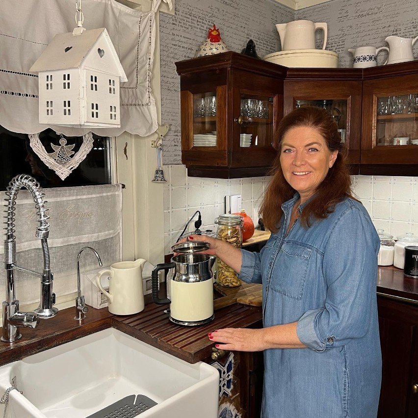 Katarzyna Dowbor w swoim domu ma pięknie wyposażoną kuchnię