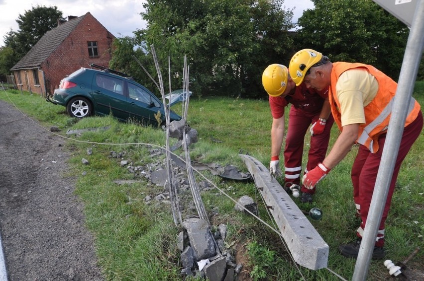 Energetycy naprawiają zerwaną linię.