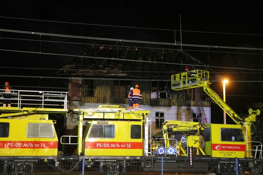 Pożar na stacji kolejowej Wrocław Nowy Dwór 