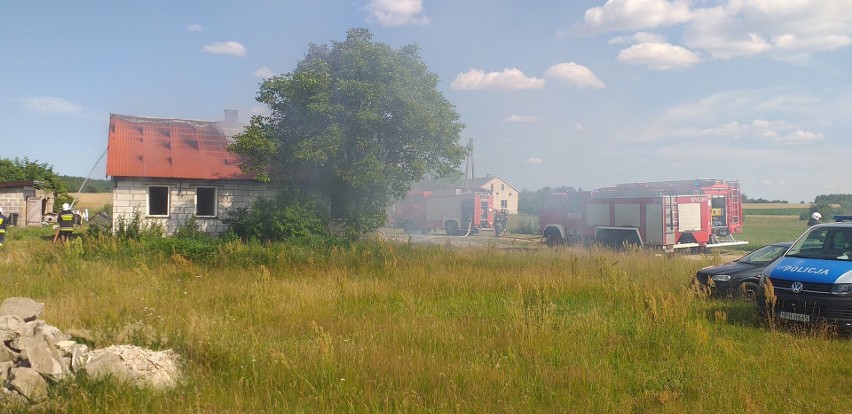 Pożar domu w Kałęczynie, 19.07.2020