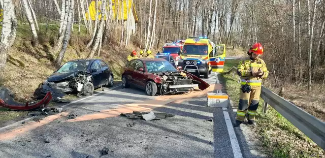 Do wypadku doszło na drodze powiatowej z Pleśnej do Rychwałdu