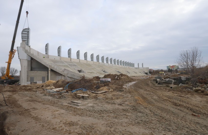 Tak wygląda postęp budowy stadionu Radomiaka Radom na koniec...