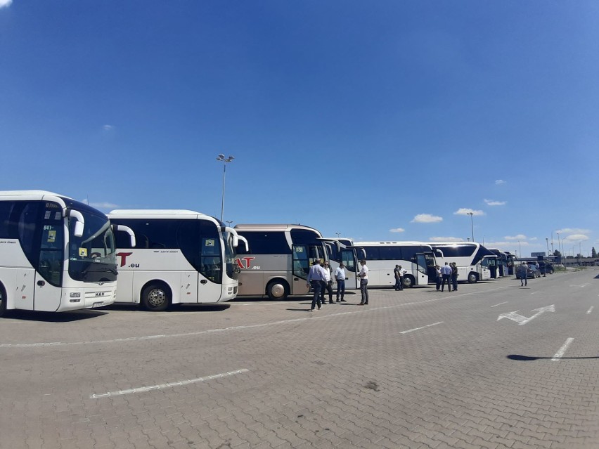 Protest przewoźników autokarowych w Lublinie. "Od 1995 roku nie pamiętam tak złej sytuacji”  