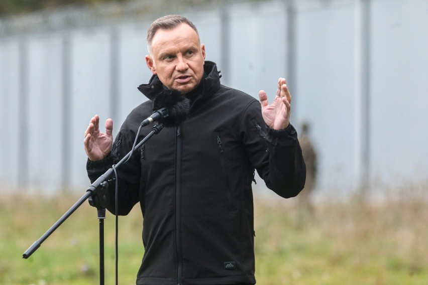 Prezydent Andrzej Duda na granicy polsko-białoruskiej