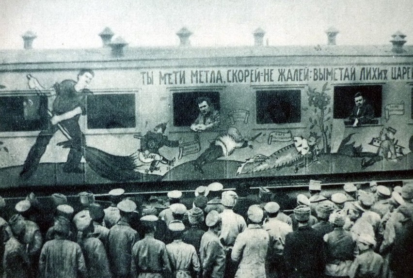 Bolszewicki pociąg propagandowy przemierząjący Rosję 1920...