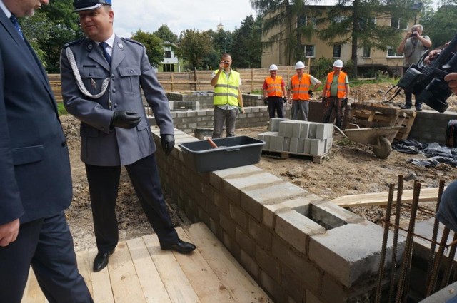 Wmurowanie kamienia węgielnego pod budowę komisariatu w Czechowicach-Dziedzicach