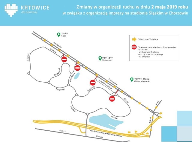 Utrudnienia w ruchu w związku z koncertem "Roztańczony Śląski", który 2 maja odbędzie się na Stadionie Śląskim