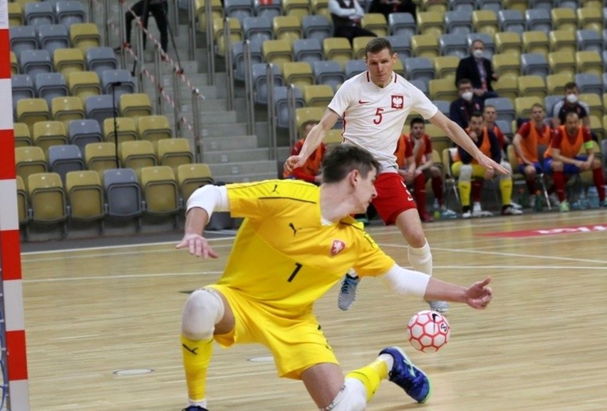 Michał Klaus w meczu z Czechami