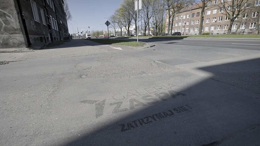 Gdańsk. Galeria Zaspa wita się z mieszkańcami ekologicznym graffiti [ZDJĘCIA]