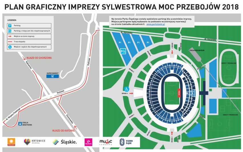 Podczas sylwestra na Stadionie Śląskim w Chorzowie...