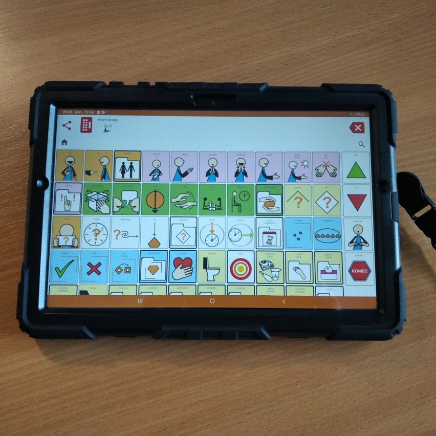 Na tabletach znajdują się symbole, za pomocą których pacjent...