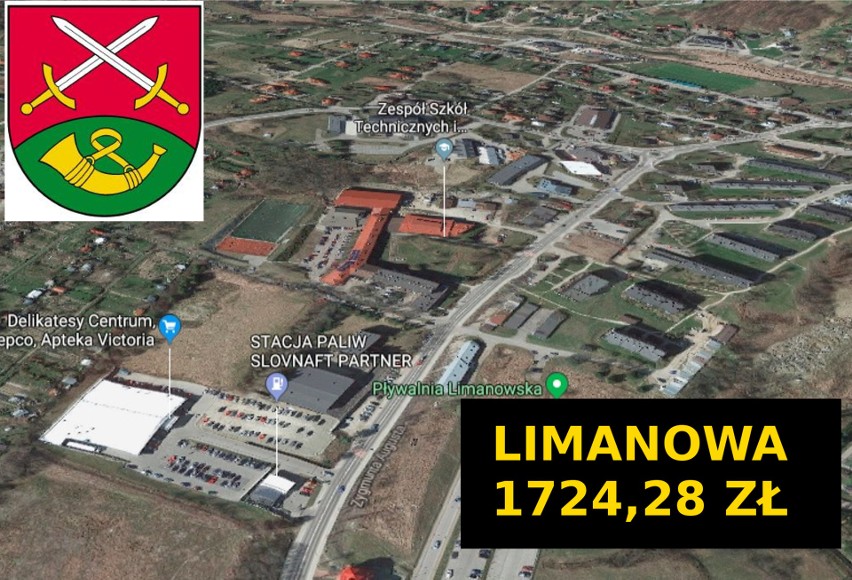 Stawkę najbogatszych gmin zamyka gmina Limanowa, która z...
