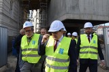 Wicepremier Piotr Gliński na budowie Centrum Animacji i Bajki w Bielsku-Białej