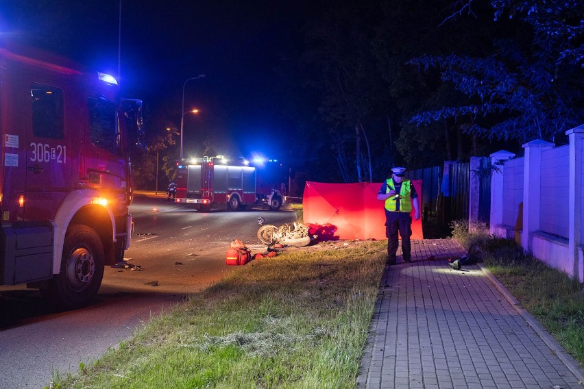 Śmiertelny wypadek motocyklisty na Rudzkiej.