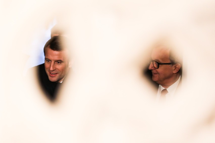 Kraków. Prezydent Francji Emmanuel Macron z wizytą na Uniwersytecie Jagiellońskim [GALERIA]