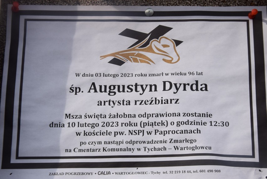 Pogrzeb Augustyna Dyrdy, artysty rzeźbiarza...