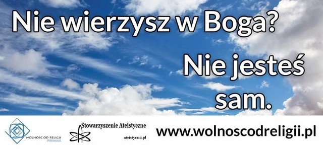 Billboardy o takiej treści pojawią się m.in. w Rzeszowie i Przemyślu. To część kampanii prowadzonej przez Fundację "Wolność od religii".