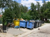 Kontenery ze śmieciami szpecą ulicę Żydowską w zabytkowej części Sandomierza. Kto rozwiąże problem?