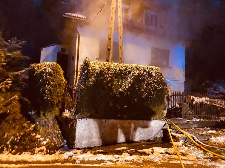 Pożar domu w Maruszynie