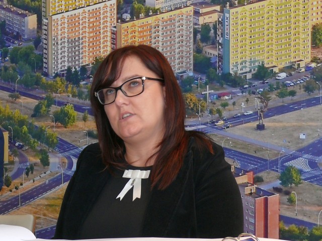 Anna PasztaleniecAnna Pasztaleniec – prezes Miejskiego Zakładu Komunalnego, na konferencji prasowej w Urzędzie Miasta.