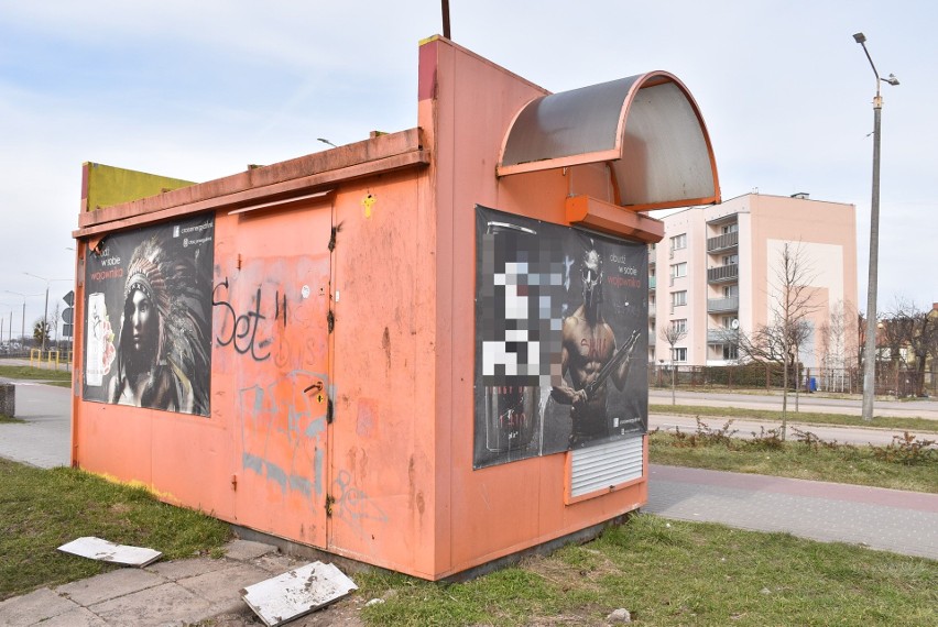 Opuszczony kiosk na Osiedlu Południe w Malborku