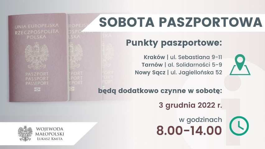Od początku roku w Małopolsce przyjęto przeszło 230 tys. wniosków paszportowych. W sobotę - 3 grudnia - kolejna "Sobota paszportowa"