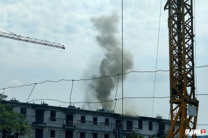 Pożar przy ulicy Magazynowej 16 czerwca, Oława