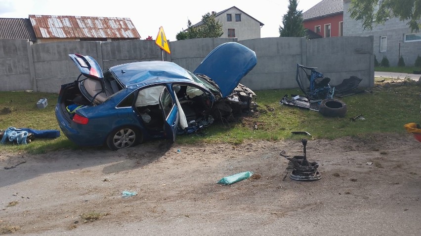 Wypadek w miejscowości Stawy w gminie Imielno.