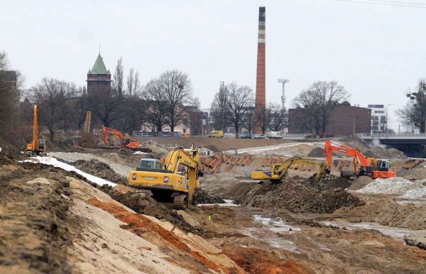 Prace przy mostach Jagiellońskich