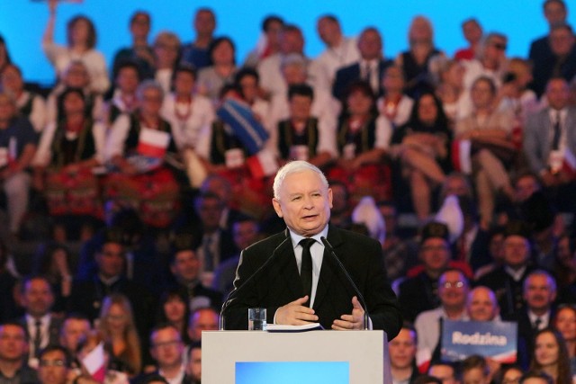 07.09.2019 lublin konwencja programowa pis w hali globuspis wybory konwencja hala globus nz jaroslaw kaczynski fot. lukasz kaczanowski/polska press