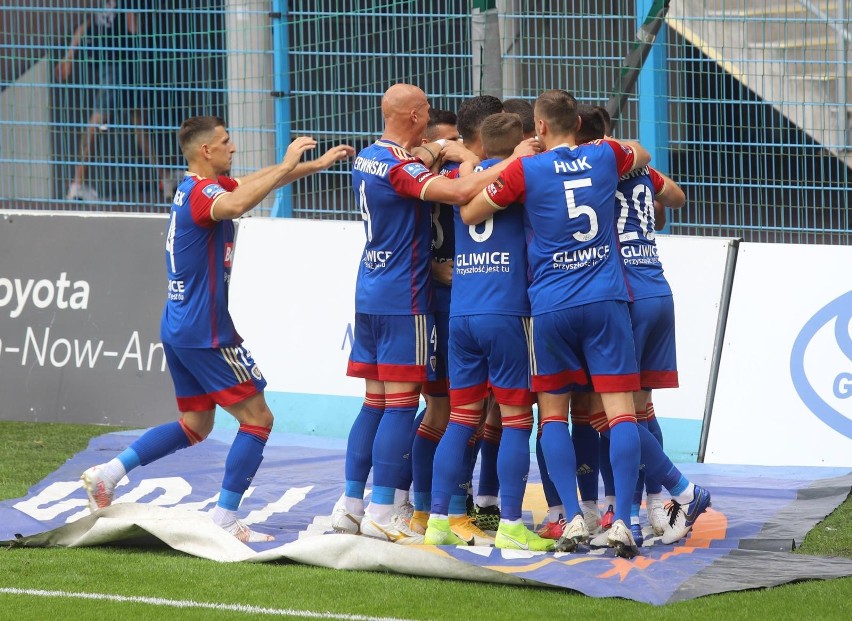 14.08.2021. Kibice na meczu Piast Gliwice - Wisła Płock....