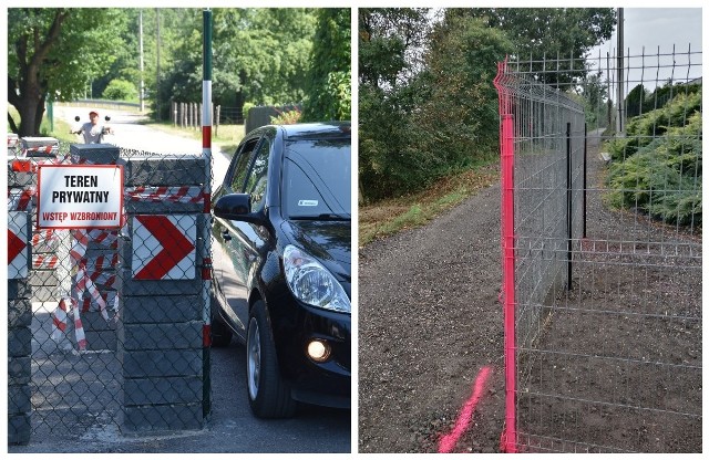 W Rybniku mieszkańcy stawiają płoty na środku dróg, które biegną po ich działkach