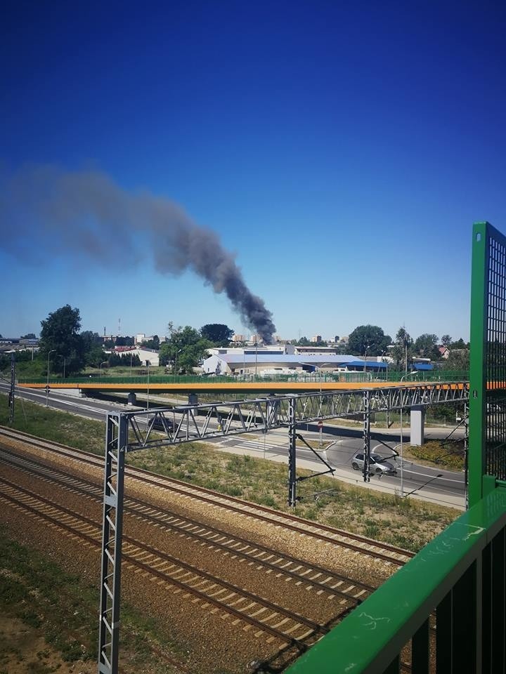 Pożar pustostanu przy ulicy Torowej w Radomiu.