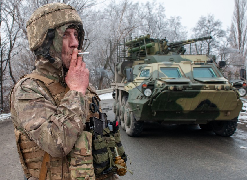 Ukraiński patrol pod Charkowem