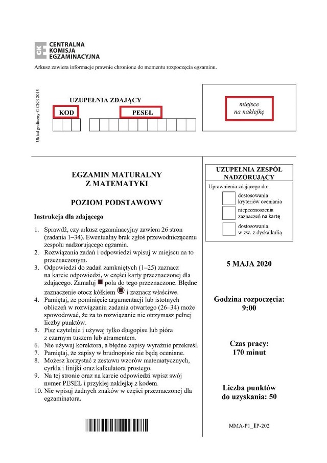 Matura 2022. Wszystko o arkuszu egzaminacyjnym. Jak zakodować maturę, do czego służy brudnopis na maturze? Co jest na arkuszu maturalnym?