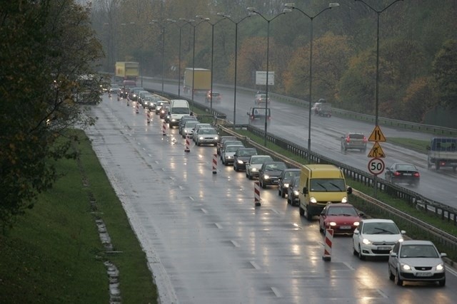 Korki na DTŚ w Świętochłowicach