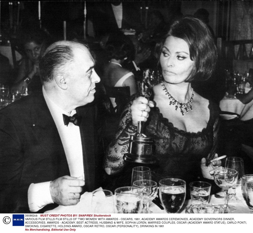 Sofia Loren z mężem Carlo Pontim na 34. ceremonii wręczenia...