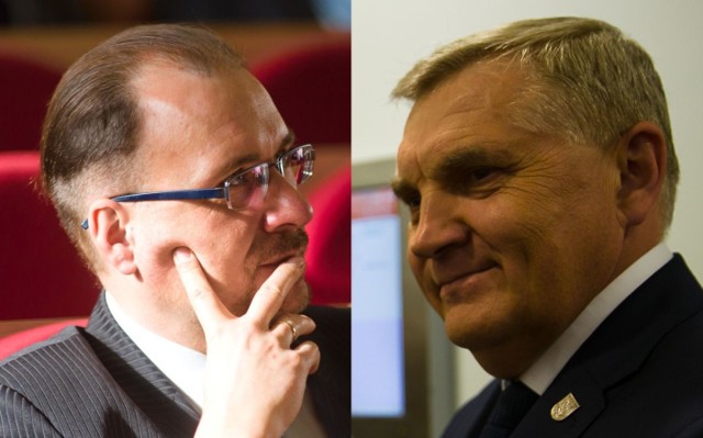 Białostocki radny Dariusz Wasilewski (po lewej) nie zgadza się z polityką imigracyjną prezydenta Białegostoku Tadeusza Truskolaskiego