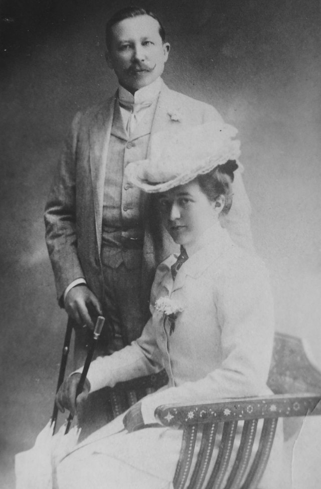 Baronowa Olga von Ramm z mężem Alexandrem, ok. 1910 - 1915 r.