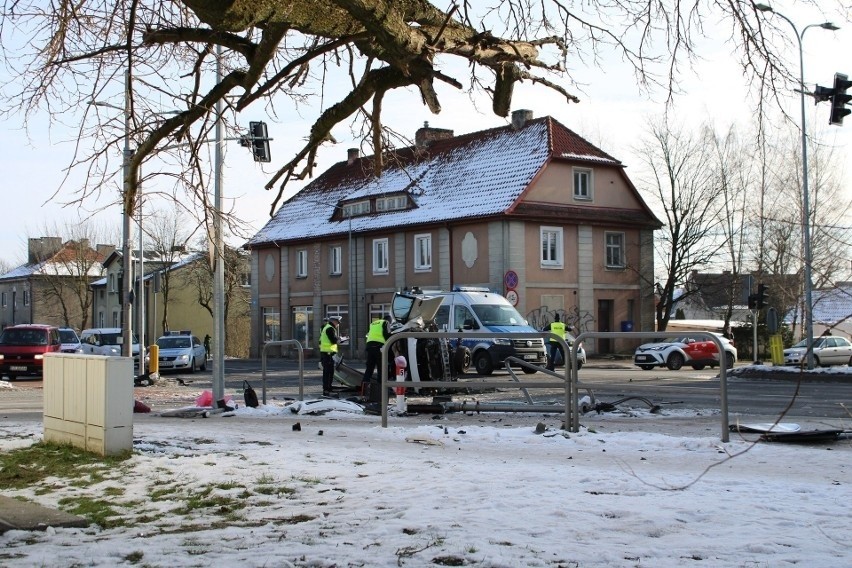 Wypadek na ulicy Szczecińskiej w Słupsku
